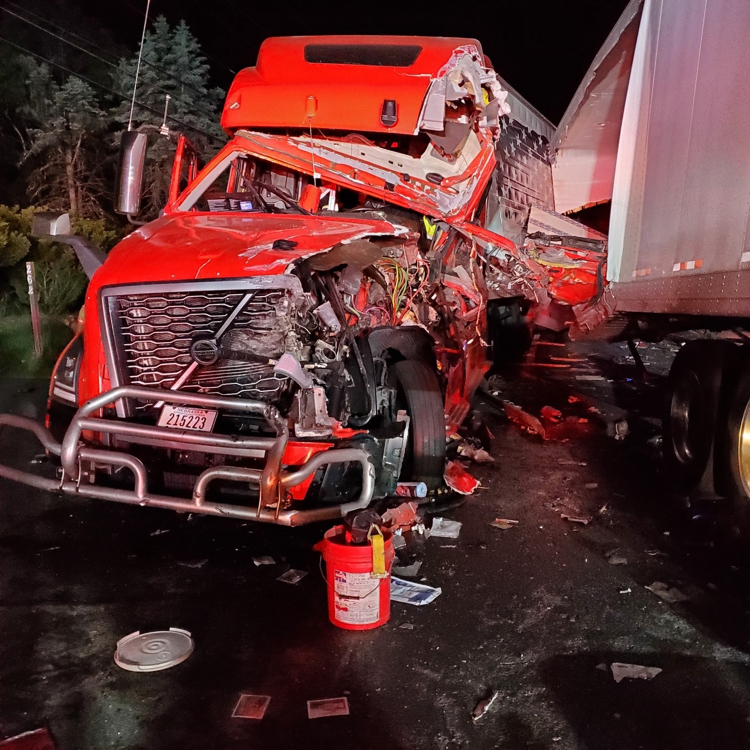 Two Tractor Trailers collide in Chesterfield