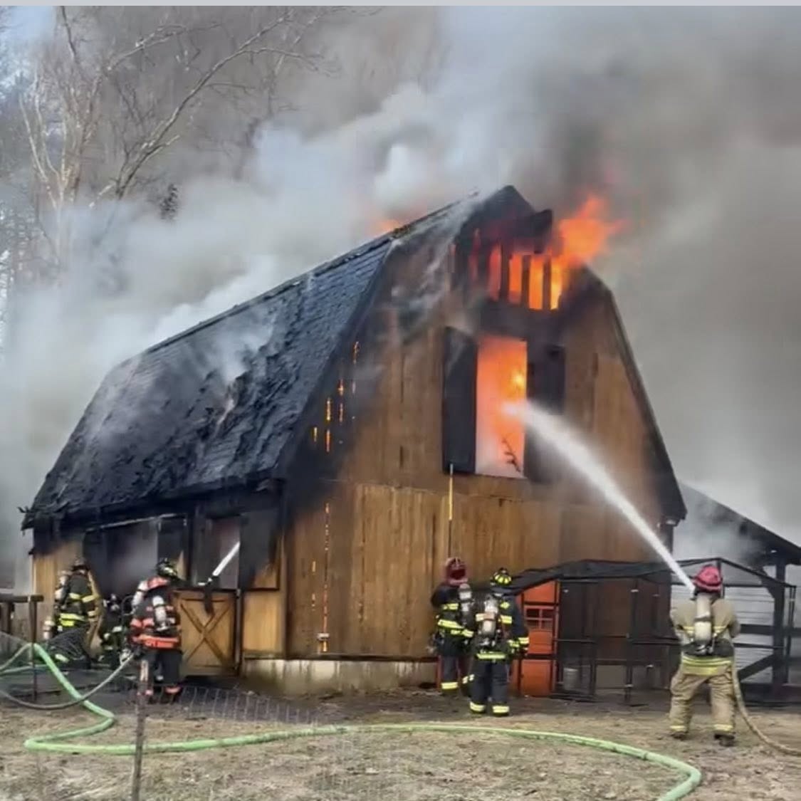 Barn Fire In Newton, NH