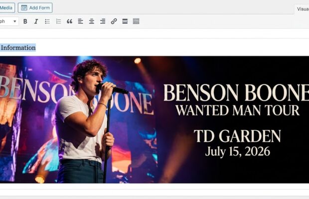 Benson Boone-TD Garden Boston