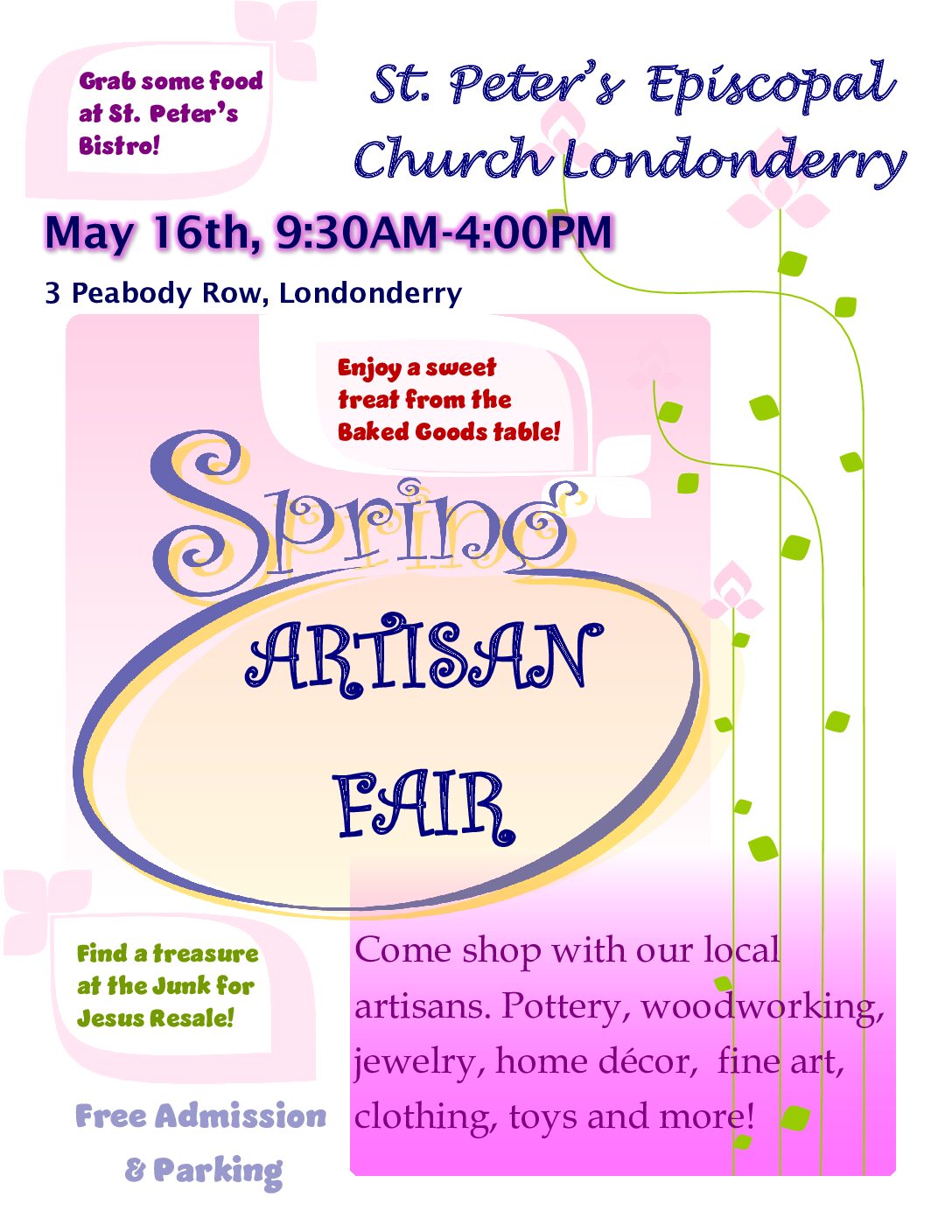 Spring Artisan Fair-Londonderry Spring Artisan Fair-Londonderry