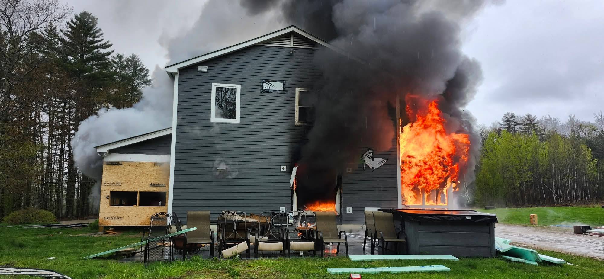 Several Animals Perish in a fire in Campton