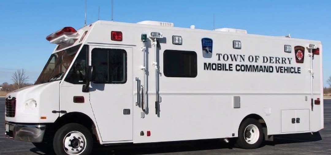 Derry Police setting up temporary mobile station Derry Police setting up temporary mobile station