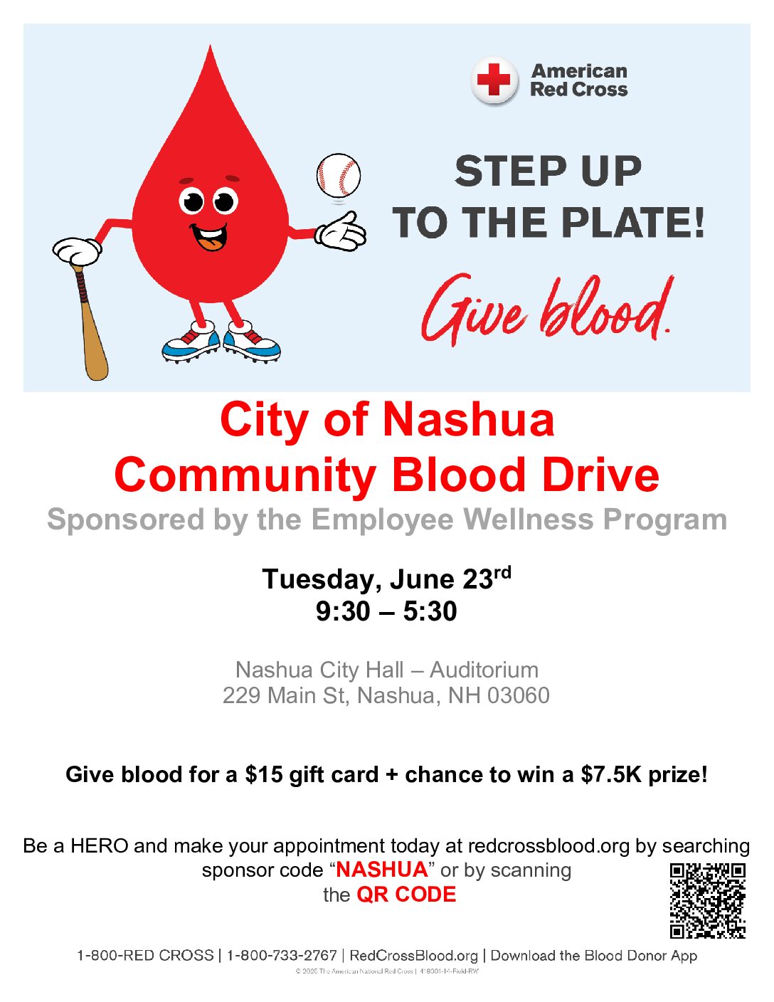 Blood Drive-City Hall, Nashua