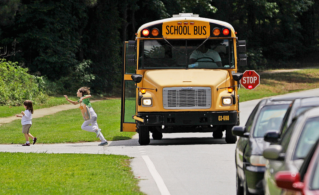 Child struck by school bus on the first day of school