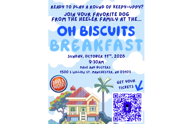 Win a 4-pack of tickets to the Oh Biscuits! Breakfast at Dave & Buster’s